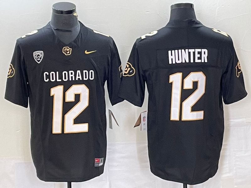 Men NHL Colorado avalanche 12 Hunter black jerseys
